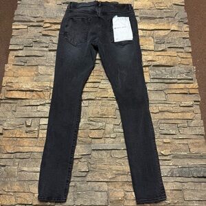 Purple Brand Dropped Fit Jeans Men 34x34 Mid Rise Slim Leg Black Style P002